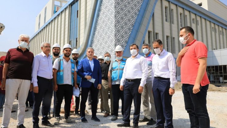 Başkan Güder, 300 yataklı devlet hastanesi inşaatını inceledi